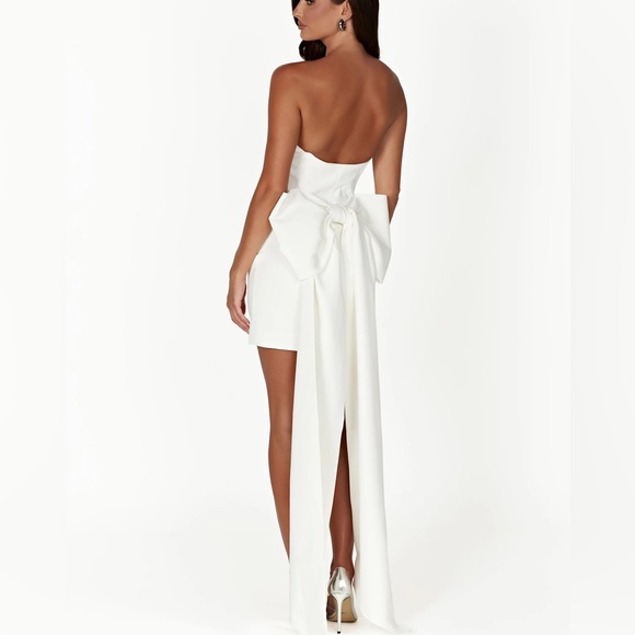 Meshki Dresses & Skirts - Meshki Meredith Strapless Bow Mini Dress - White